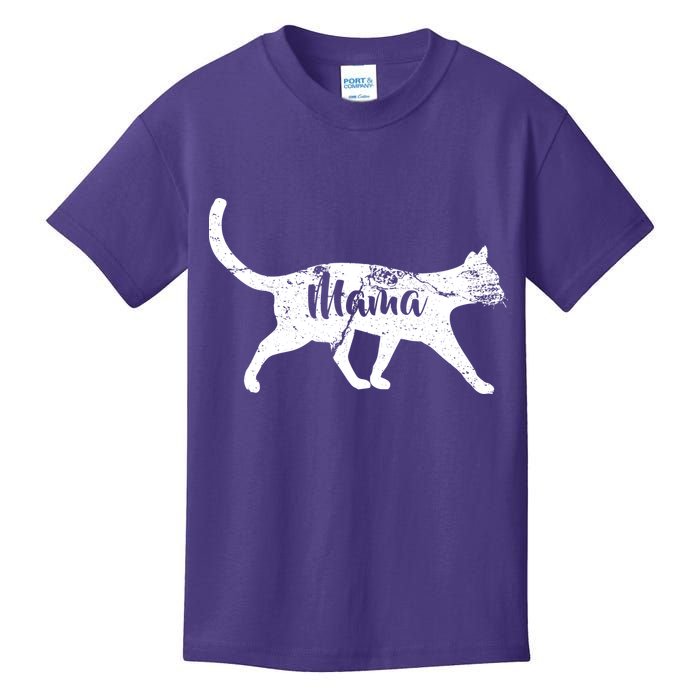 Mama Cat Mom Kids T-Shirt