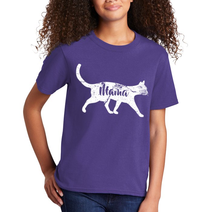 Mama Cat Mom Kids T-Shirt
