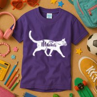 Mama Cat Mom Kids T-Shirt