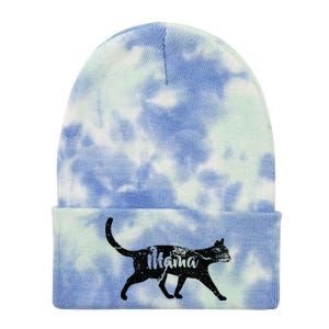 Mama Cat Mom Tie Dye 12in Knit Beanie