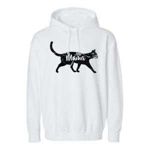 Mama Cat Mom Garment-Dyed Fleece Hoodie