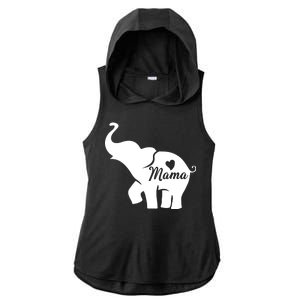 Mama Elephant  Ladies PosiCharge Tri-Blend Wicking Draft Hoodie Tank