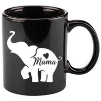 Mama Elephant  11oz C Handle Ceramic Mug