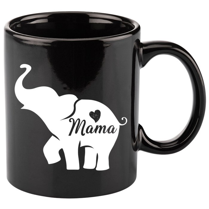Mama Elephant  11oz C Handle Ceramic Mug
