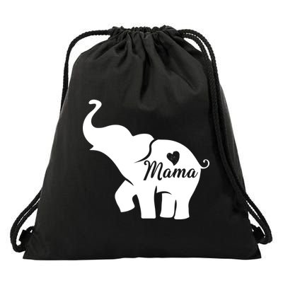 Mama Elephant  Drawstring Bag