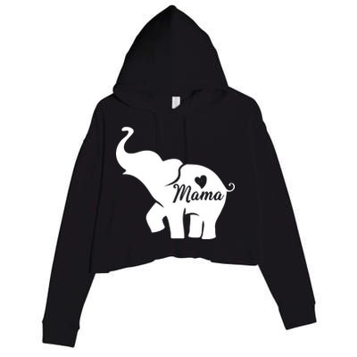 Mama Elephant  Crop Fleece Hoodie