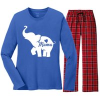 Mama Elephant  Women's Long Sleeve Flannel Pajama Set 