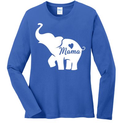 Mama Elephant  Ladies Long Sleeve Shirt