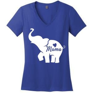 Mama Elephant  Women's V-Neck T-Shirt