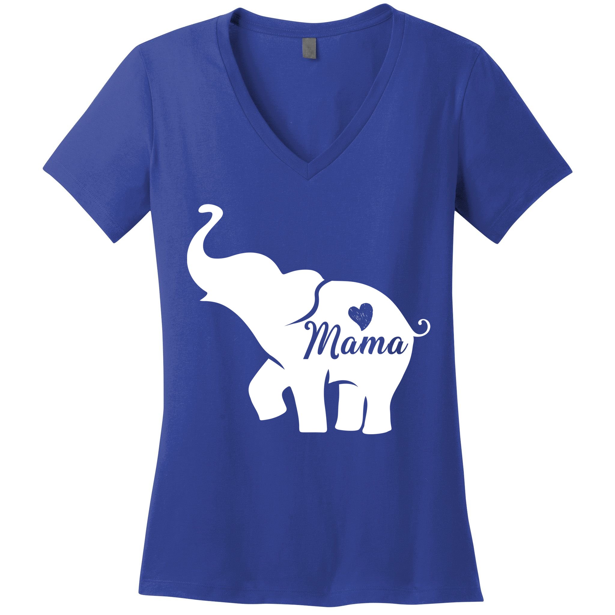 Mama Elephant  Women's V-Neck T-Shirt