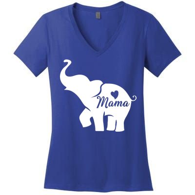 Mama Elephant  Women's V-Neck T-Shirt