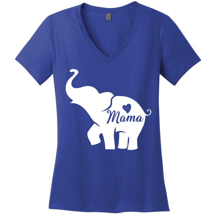 Mama Elephant  Women's V-Neck T-Shirt