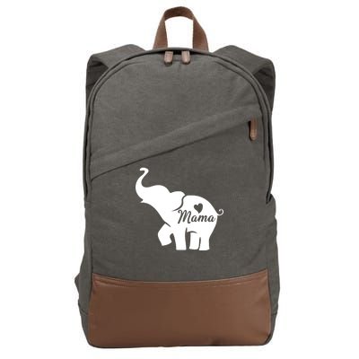 Mama Elephant  Cotton Canvas Backpack