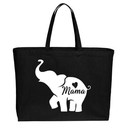 Mama Elephant  Cotton Canvas Jumbo Tote