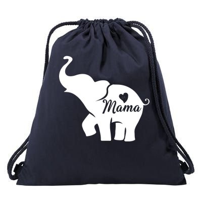 Mama Elephant  Drawstring Bag