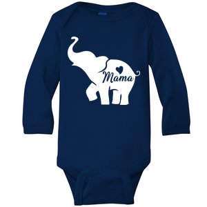 Mama Elephant  Baby Long Sleeve Bodysuit