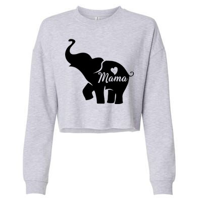 Mama Elephant  Cropped Pullover Crew