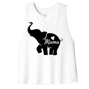 Mama Elephant  Women's Racerback Cropped Tank