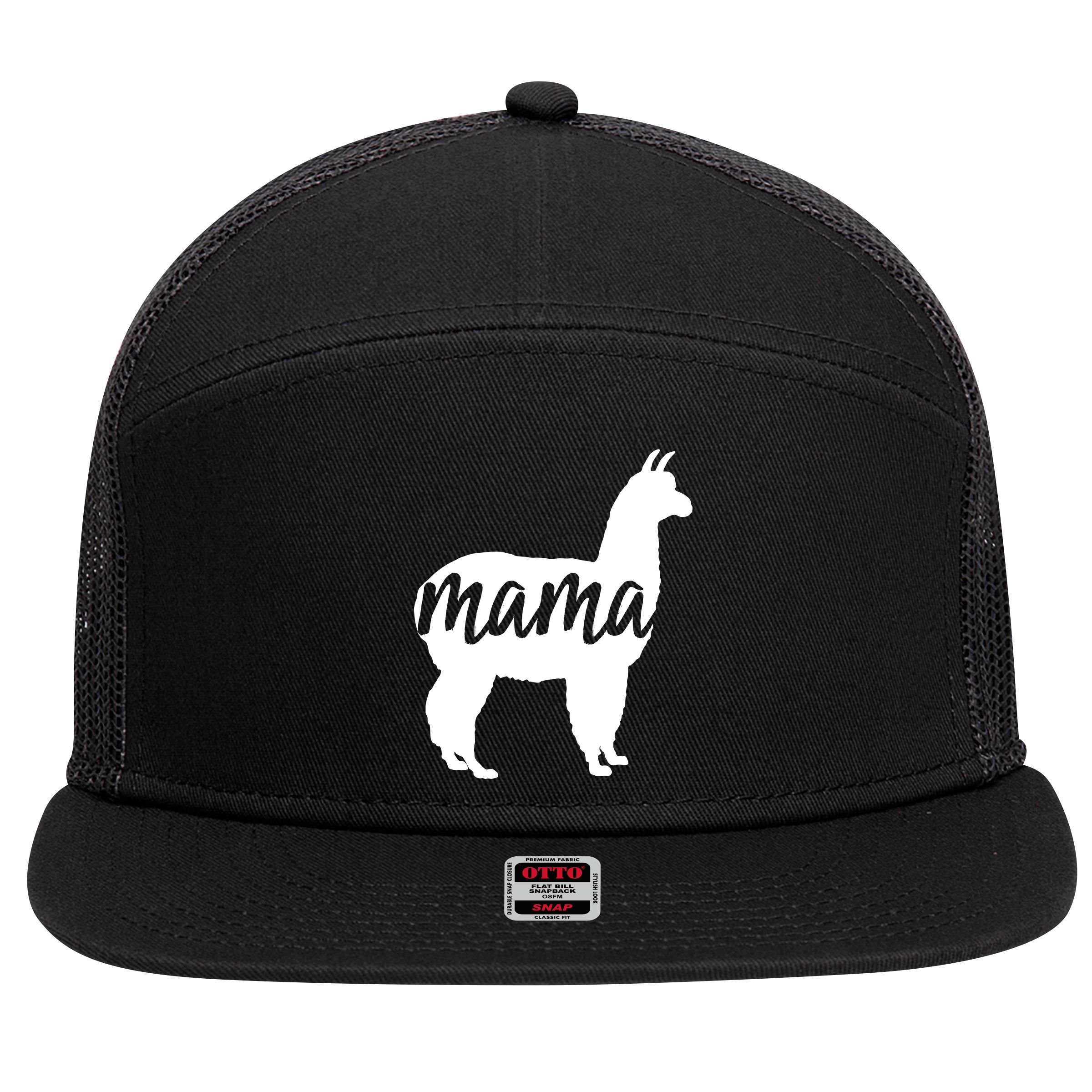Mama Lama 7 Panel Mesh Trucker Snapback Hat