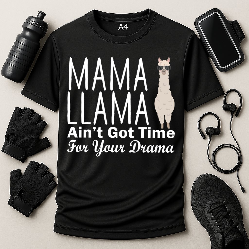 Mama Llama Ain't Got Time For Your Drama Cooling Performance Crew T-Shirt