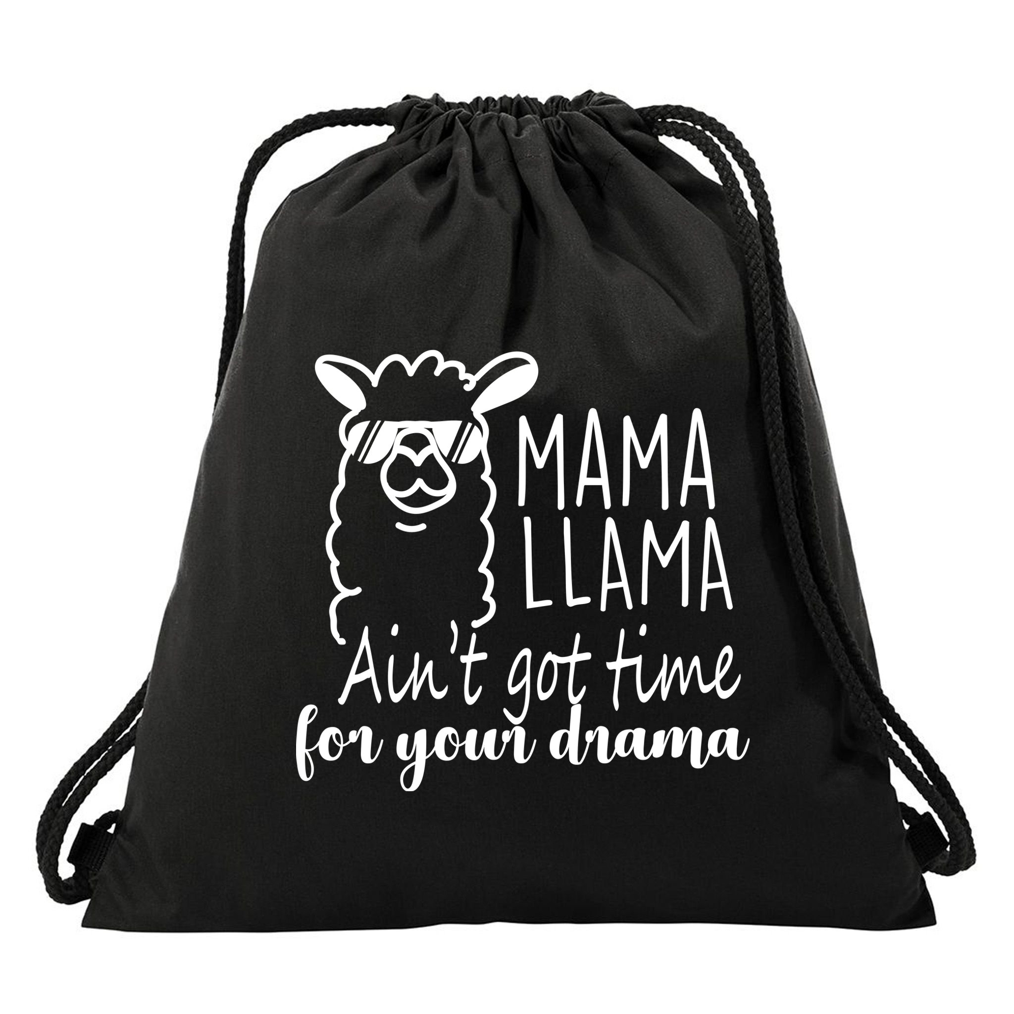 Mama Llama Drama Drawstring Bag