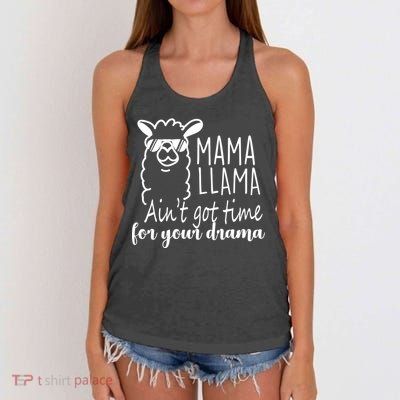 Mama Llama Drama Women's Knotted Racerback Tank