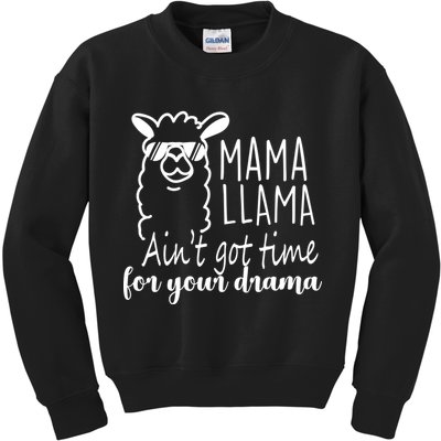 Mama Llama Drama Kids Sweatshirt