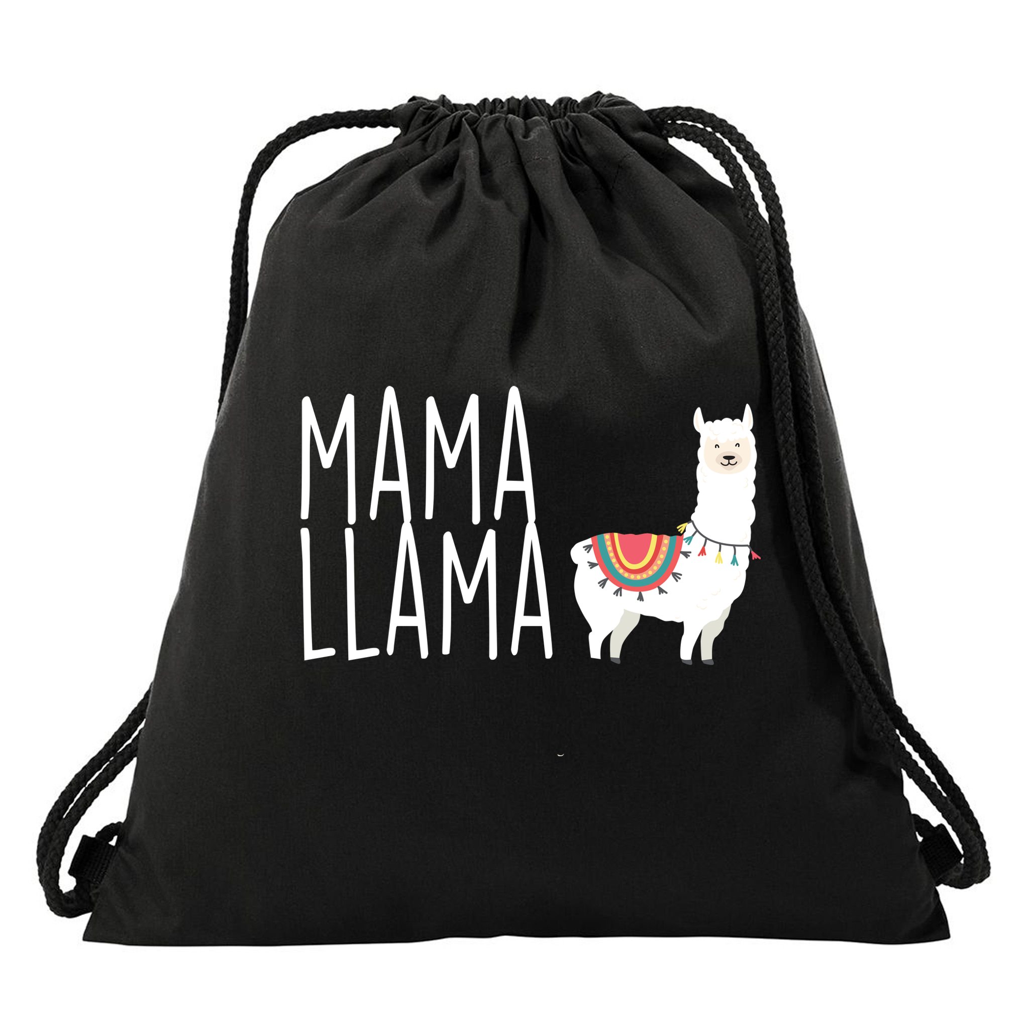 Mama Llama Logo Drawstring Bag