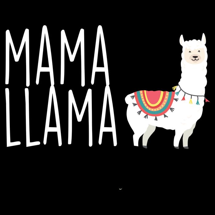 Mama Llama Logo Drawstring Bag
