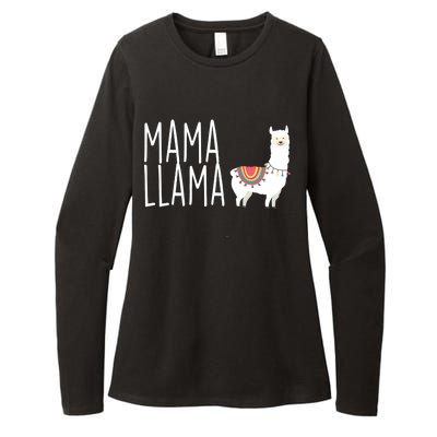 Mama Llama Logo Womens CVC Long Sleeve Shirt