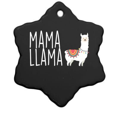 Mama Llama Logo Ceramic Star Ornament