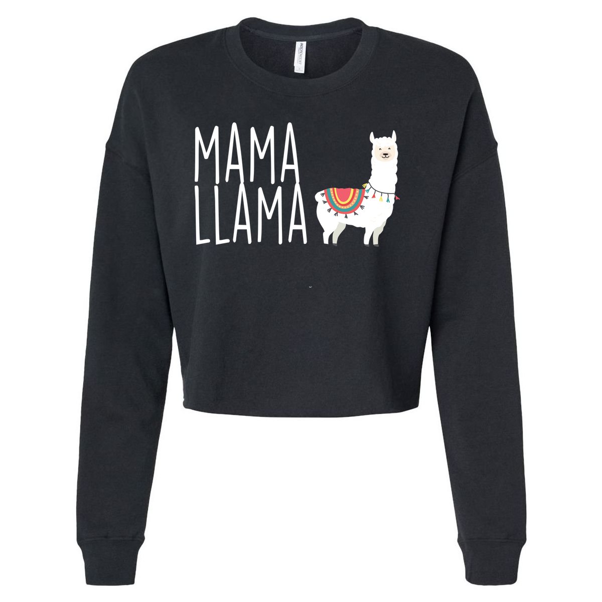 Mama Llama Logo Cropped Pullover Crew