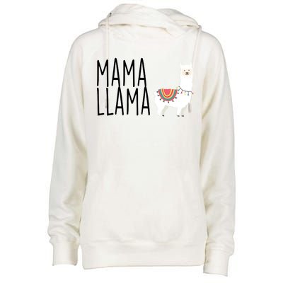 Mama Llama Logo Womens Funnel Neck Pullover Hood