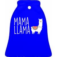 Mama Llama Logo Ceramic Bell Ornament