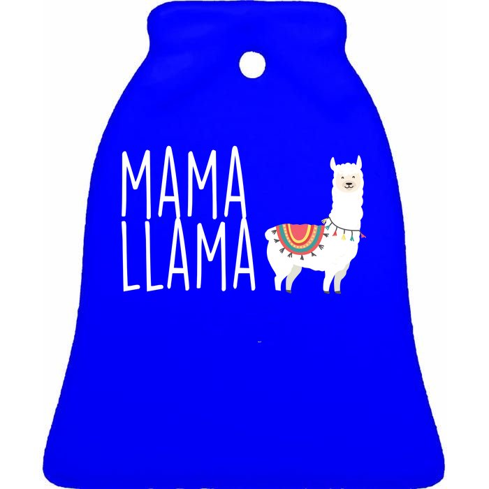 Mama Llama Logo Ceramic Bell Ornament