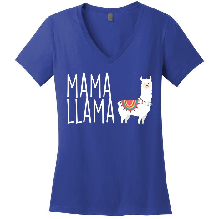 Mama Llama Logo Women's V-Neck T-Shirt