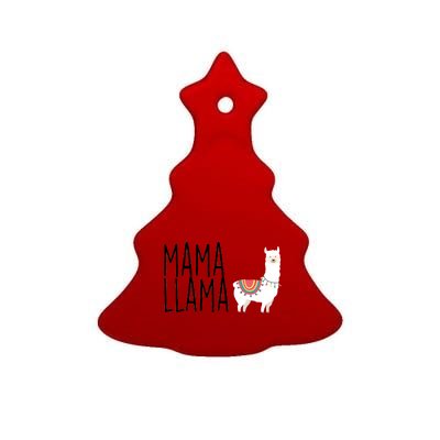 Mama Llama Logo Ceramic Tree Ornament