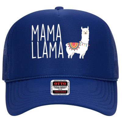 Mama Llama Logo High Crown Mesh Back Trucker Hat