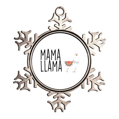 Mama Llama Logo Metallic Star Ornament