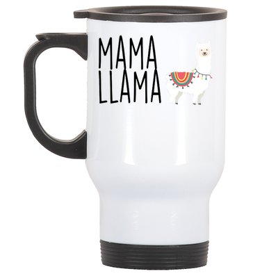 Mama Llama Logo Stainless Steel Travel Mug