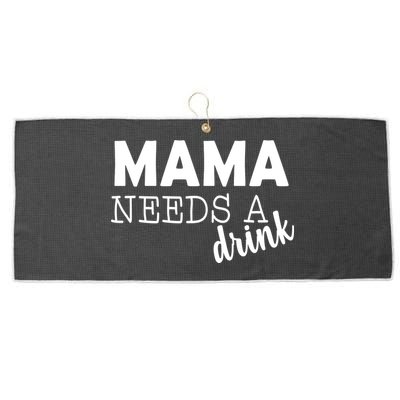 Mama Needs A Drink Large Microfiber Waffle Golf Towel