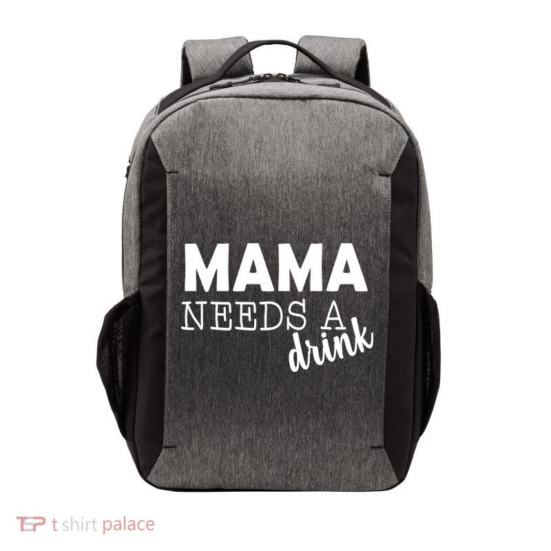 Mama Needs A Drink Vector Backpack