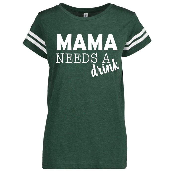 Mama Needs A Drink Enza Ladies Jersey Football T-Shirt