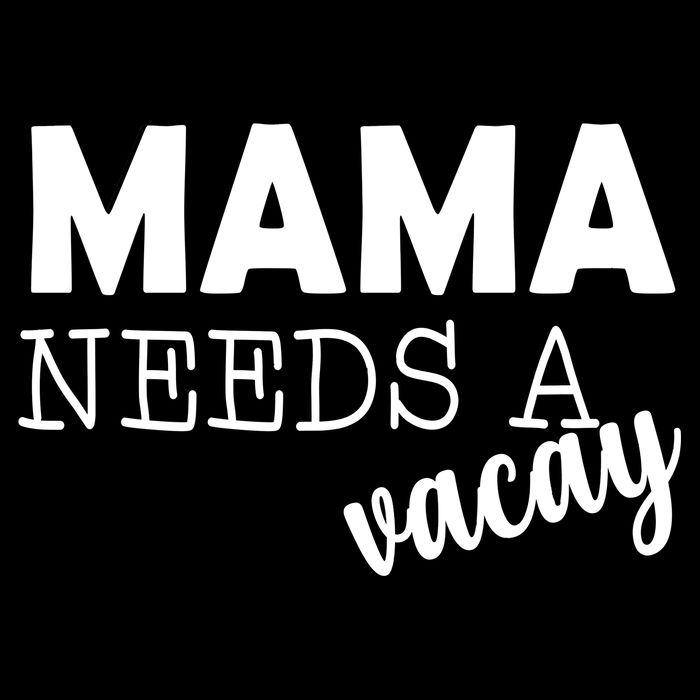 Mama Needs A Vacay Drawstring Bag