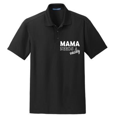 Mama Needs A Vacay Dry Zone Grid Polo