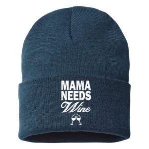 Mama Needs Wine Sustainable Knit Beanie