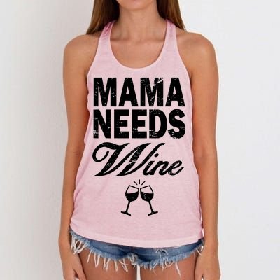 Mama Needs Wine Women's Knotted Racerback Tank