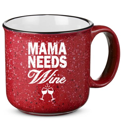 Mama Needs Wine 15oz Campfire Ceramic Mug