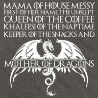 Mama Of House Messy First Of Her Name The Unslept Cotton Canvas Backpack