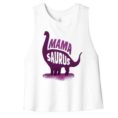 Mama Saurus Women's Racerback Cropped Tank